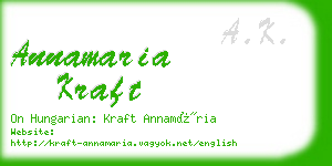 annamaria kraft business card